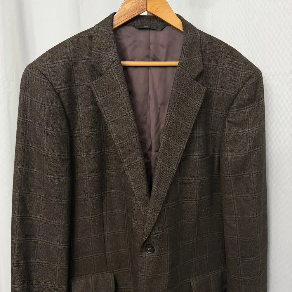 Loro Piana Cashmere Blazer Mens 48 L Brown Windowpane Sport Coat John Nordstrom